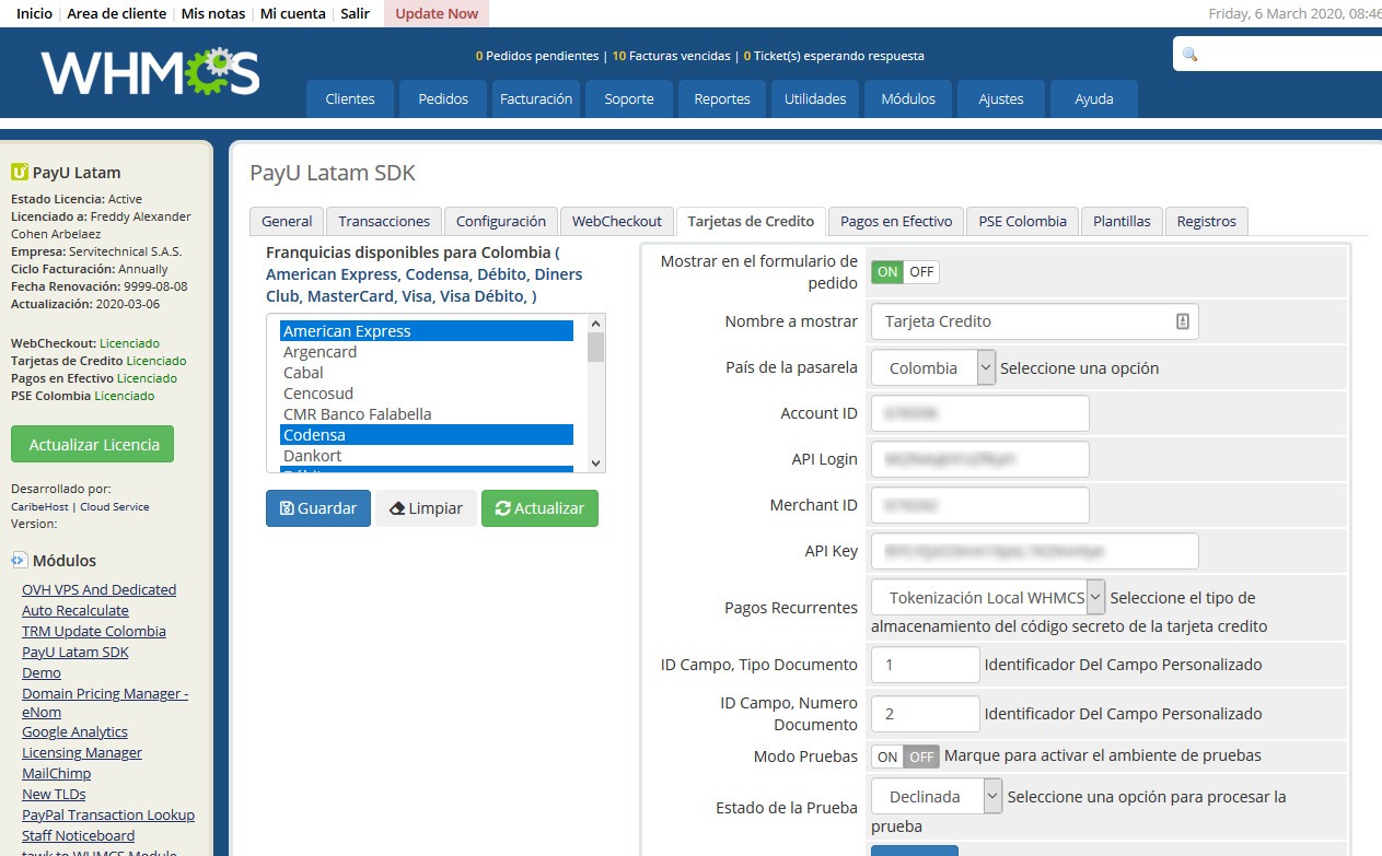 WHMCS PayU Latam SDK & WebCheckout · imagen 3
