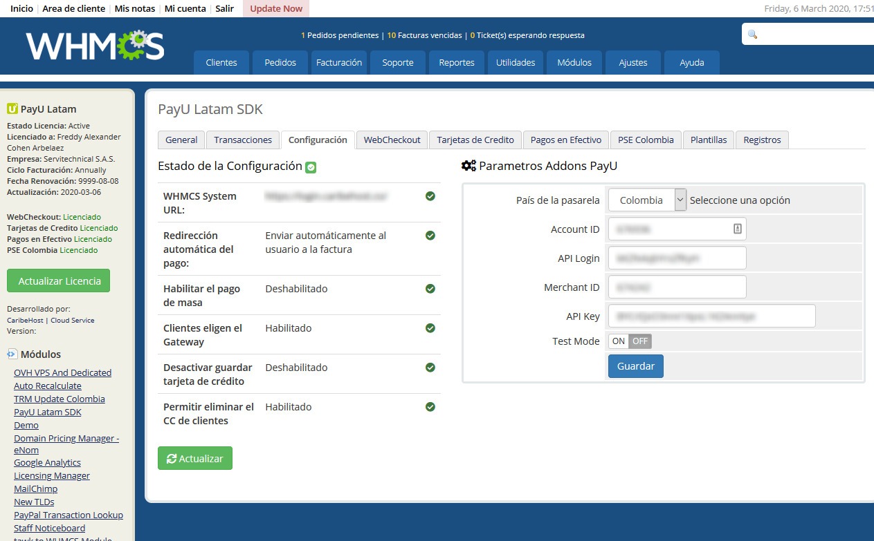 WHMCS PayU Latam SDK & WebCheckout · imagen 4