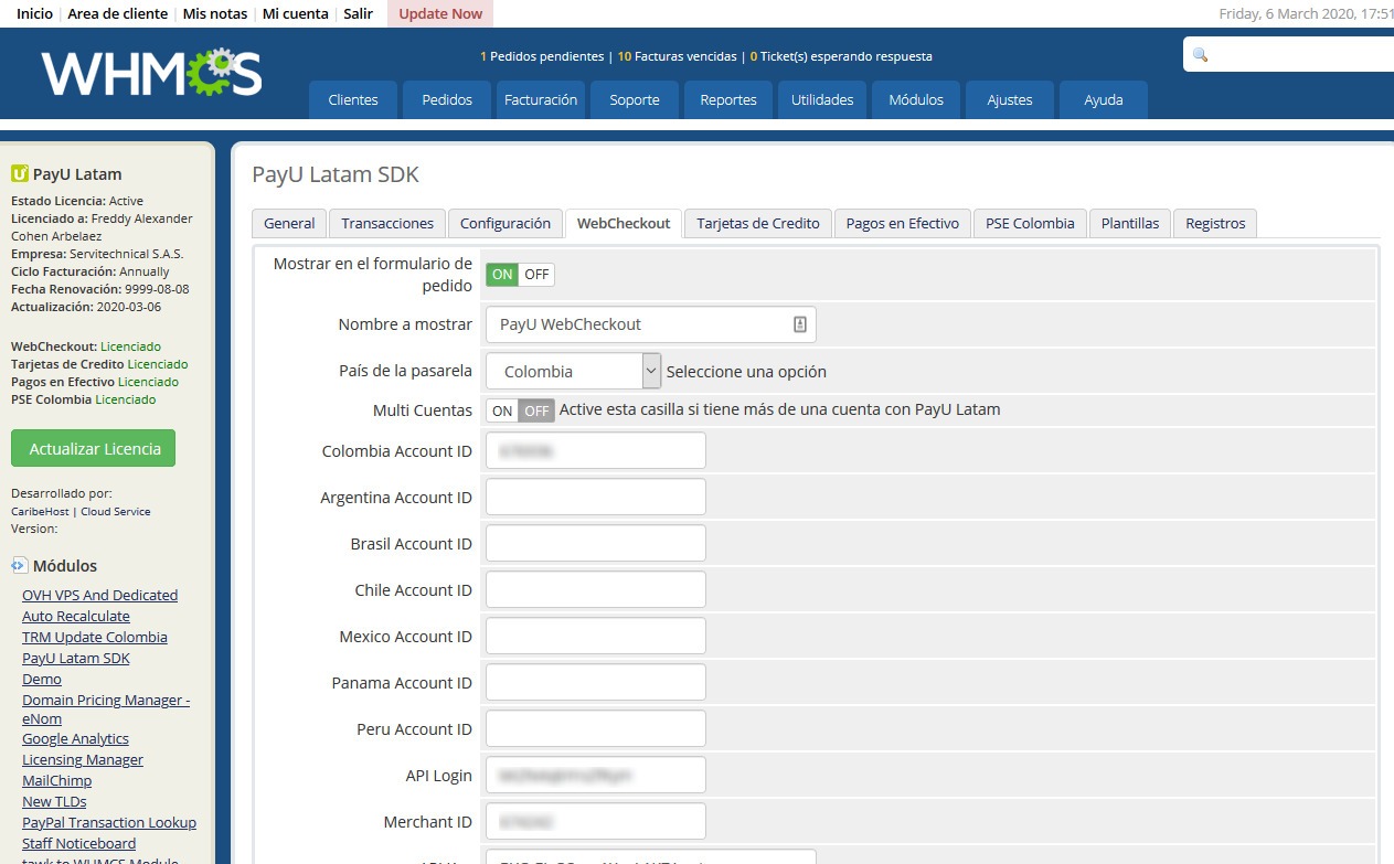 WHMCS PayU Latam SDK & WebCheckout · imagen 5